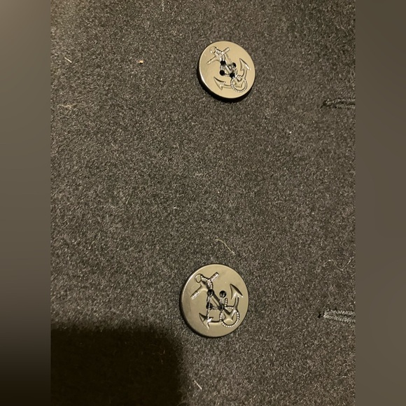 Vintage Navy Fidelity & Stewart Pea Coat Wool Blend Made In USA Sz 38 MP72132 - Picture 4 of 8